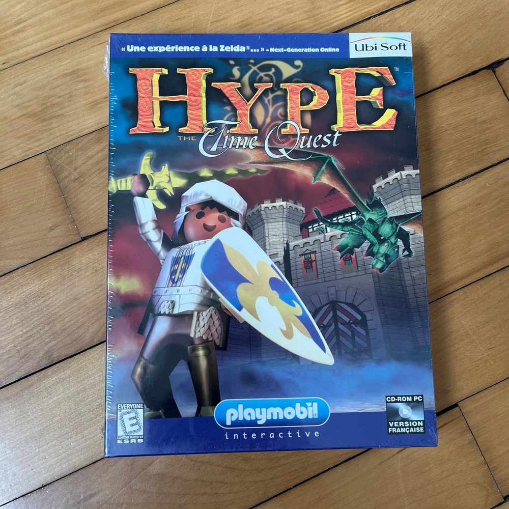 Hype The Time Quest PC Big Box Playmobil Ubisoft 1999 Factory Sealed Bilingual